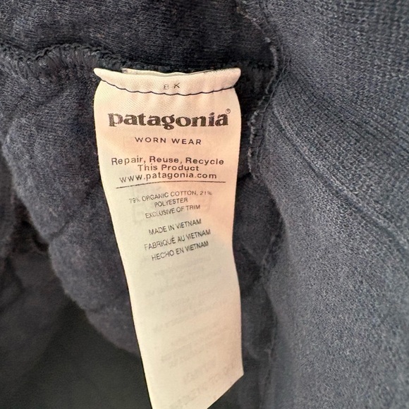 Patagonia Womens Cotton Quilt Crew Sweatshirt Top Drifter Blue XS - Picture 7 of 8